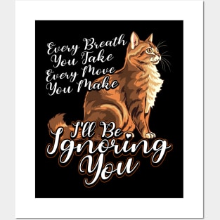 Funny Cat Gifts Men Women Kids Funny Cat Posters and Art